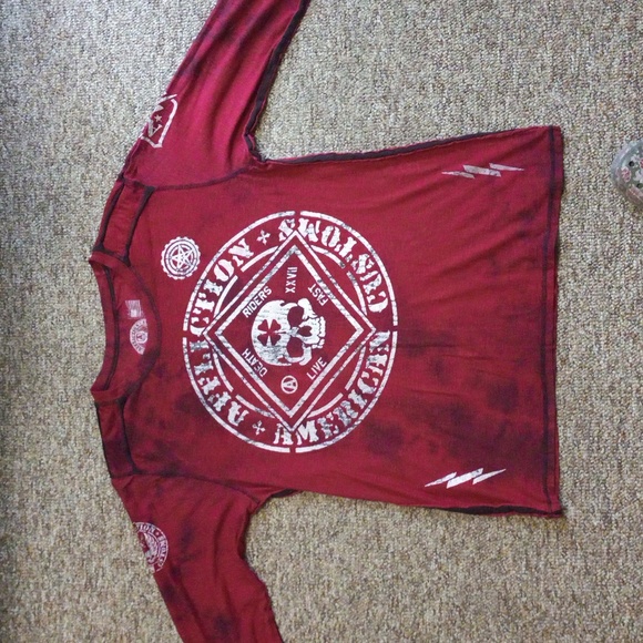 Handsome Affliction Long-sleeved Shirt, slightly smaller sized XXL - Picture 2 of 8